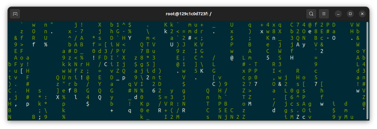 Screenshot: 5.3: Run cmatrix
