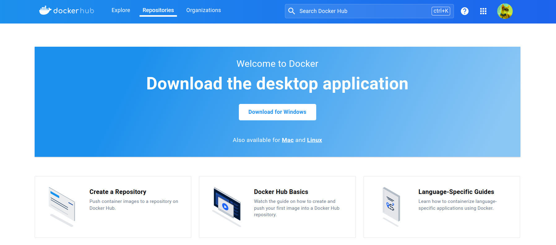 Screenshot: 7.1: Create an Account on Docker Hub