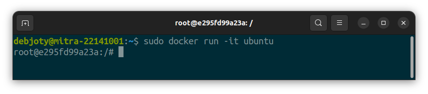 Screenshot: 2.4: Run a Container (docker run):