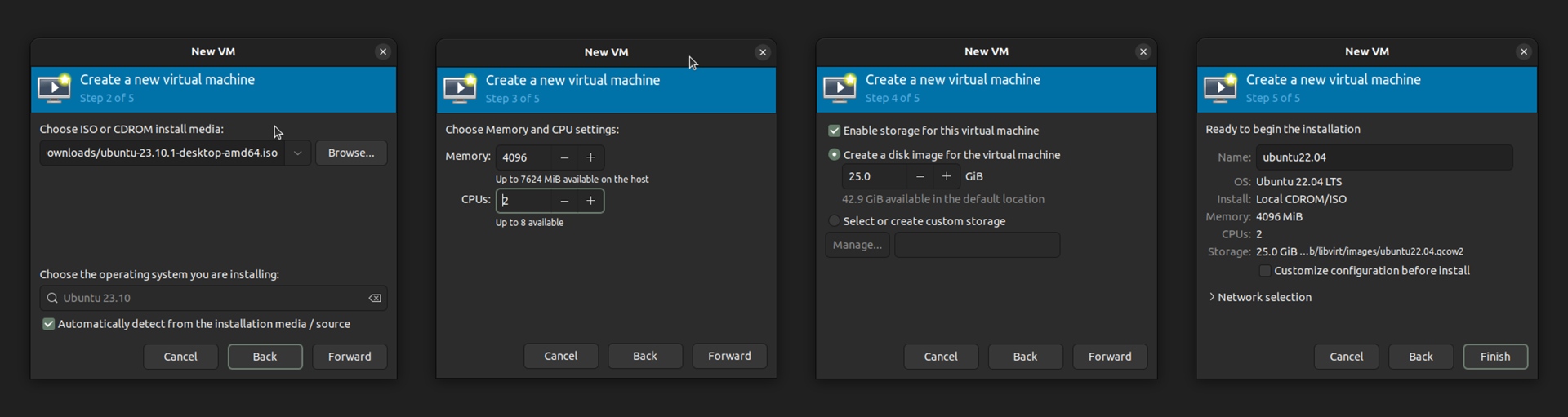 Screenshot: 2. Create a VM using VMM (GUI)