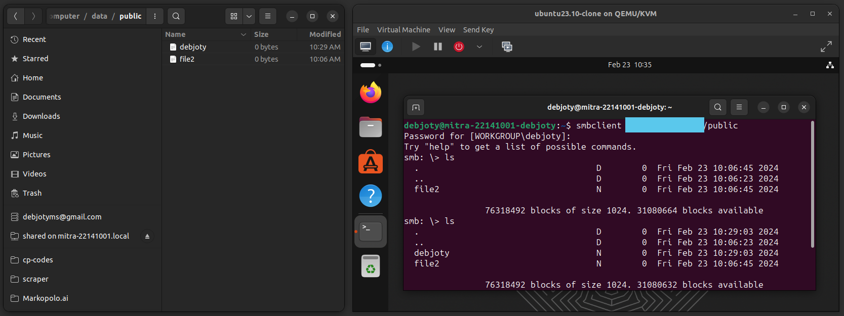 Screenshot: 4.6: Install Samba Client on Guest OS: